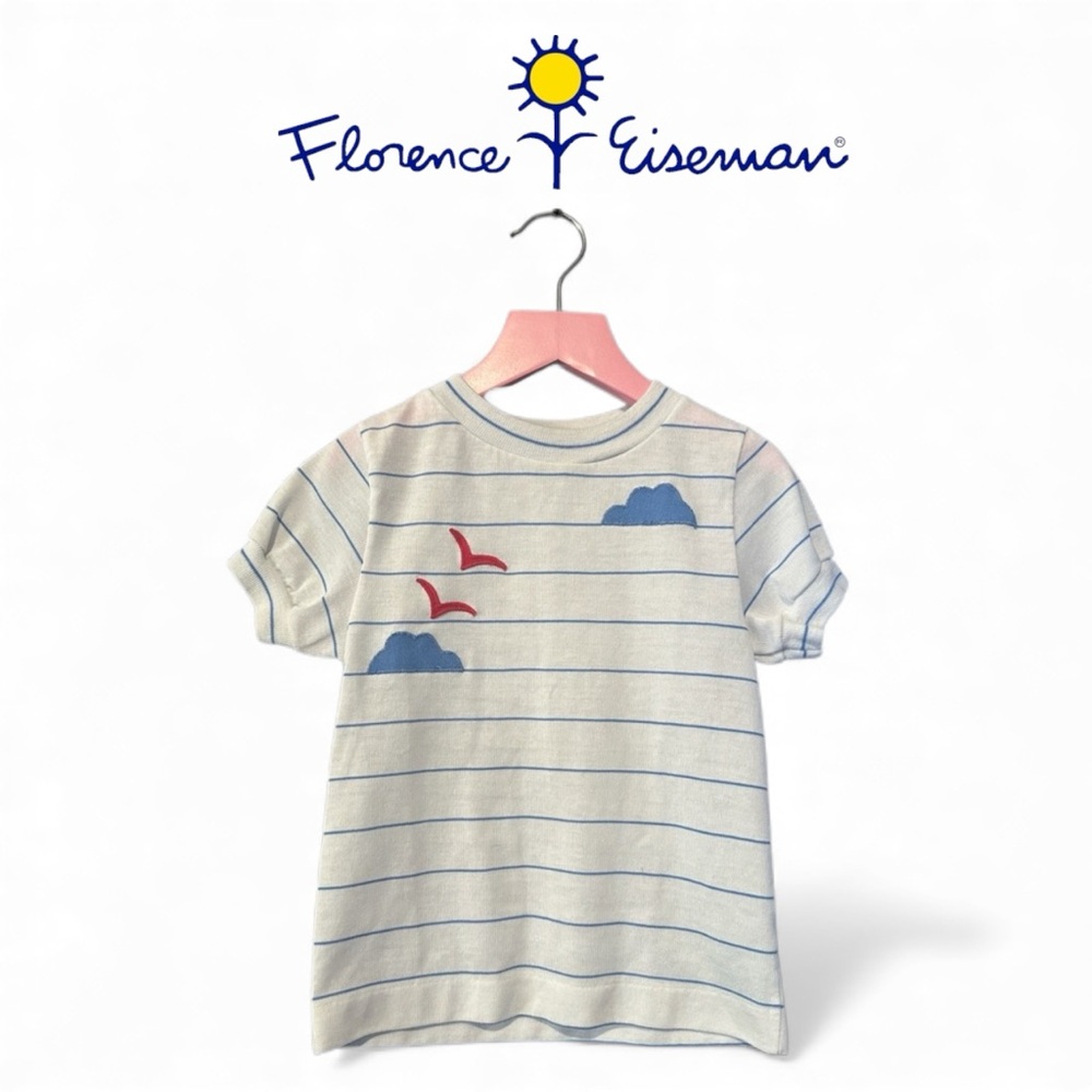 Florence Eiseman Striped Tee with Birds